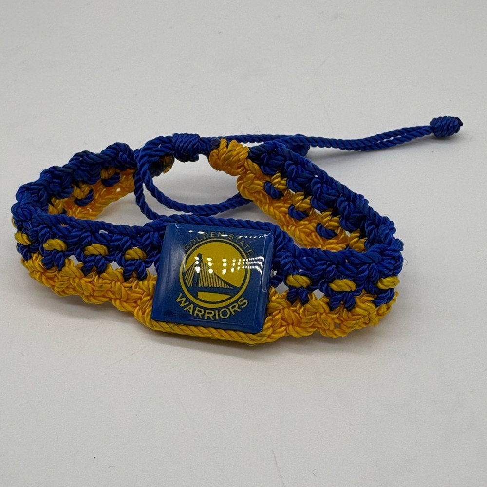 Warriors Blue and Yellow Braided Bracelet